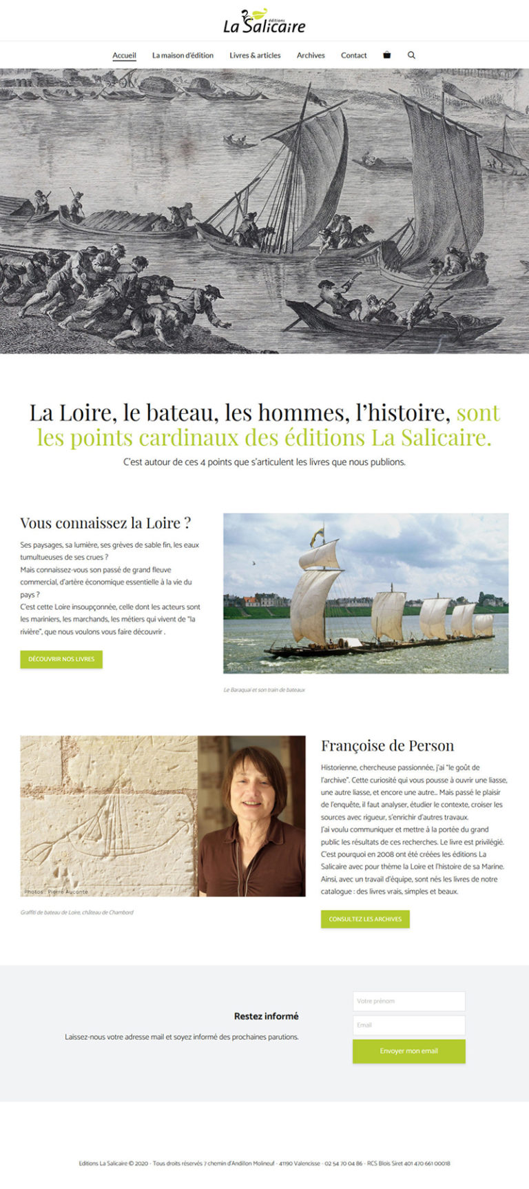 Editions la Salicaire site internet