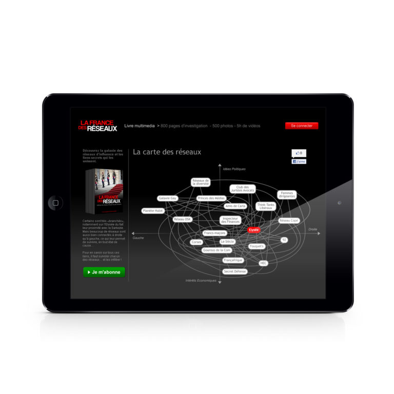 La France des Réseaux webdocumentaire du journaliste Vincent Nouzille, site internet avec carte interactive