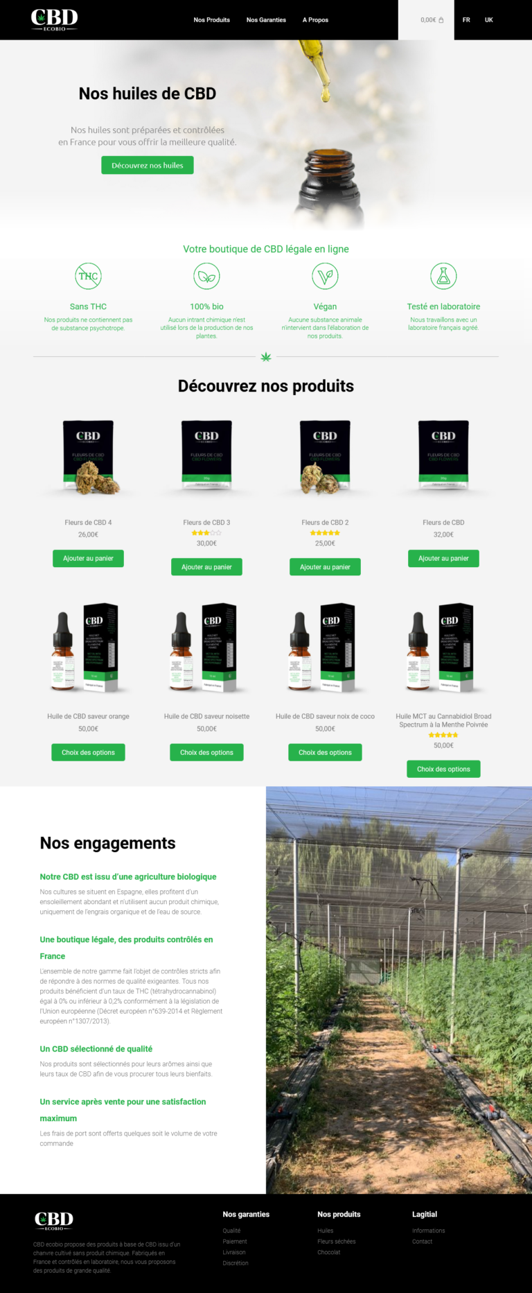 Création de site de vente en ligne, conception de l'identité visuelle, packaging