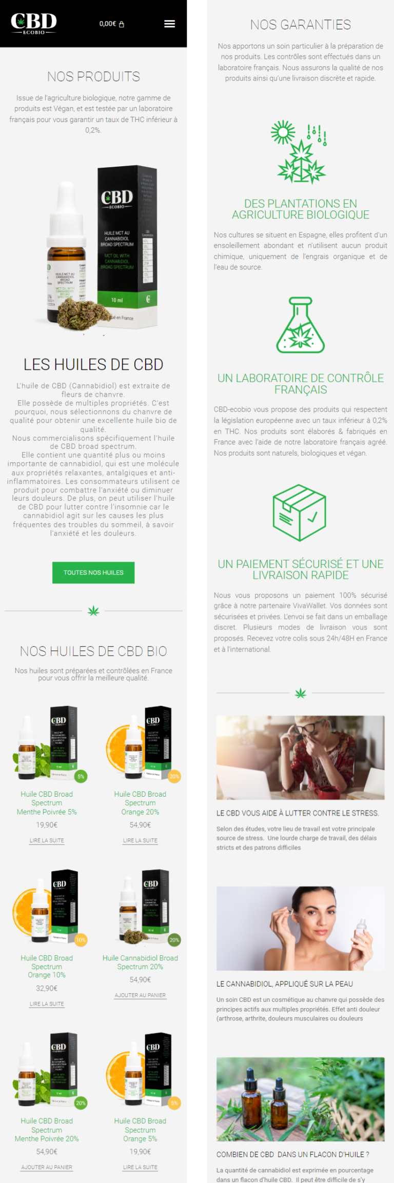 Création de site de vente en ligne, conception de l'identité visuelle, packaging