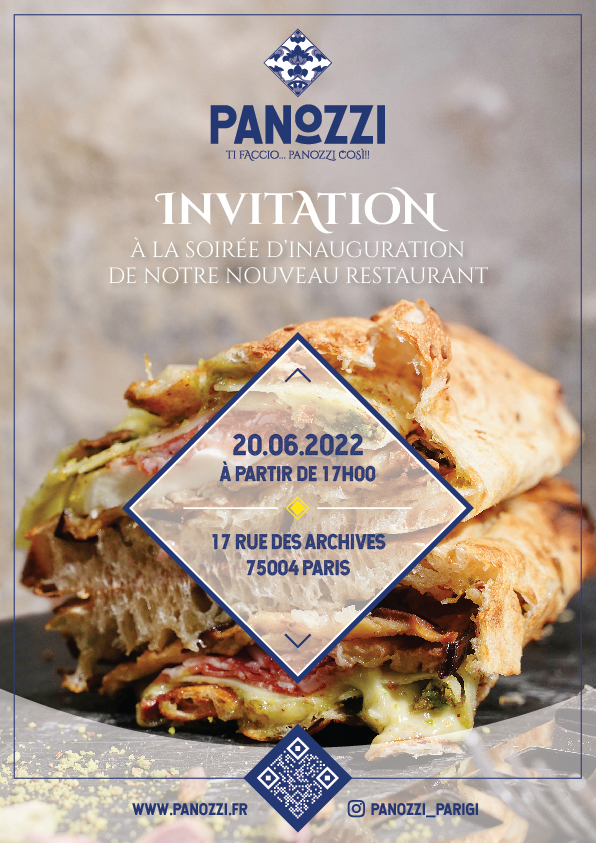 Restaurant Panozzi Paris création logo et communication