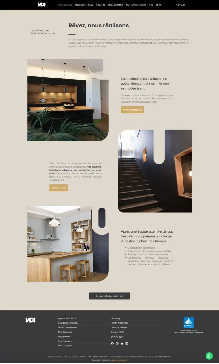 VDI site internet rénovateur immobilier